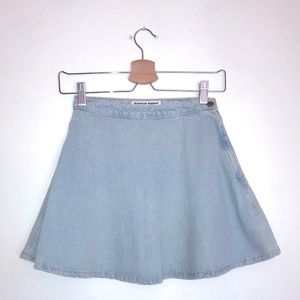 American Apparel circle skirt light denim XS